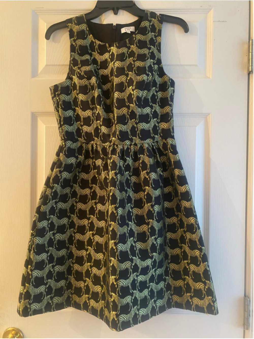 Black and Gold Zebra Dress - size 2